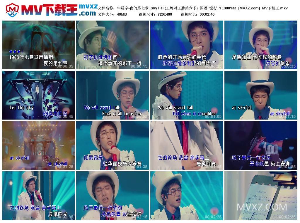 华晨宇-夜的第七章_Sky Fall(王牌对王牌第六季)_国语_流行_YE300133